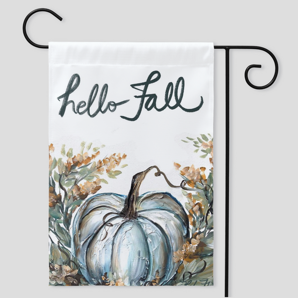 hello fall, Yard sign , Personalized garden flag