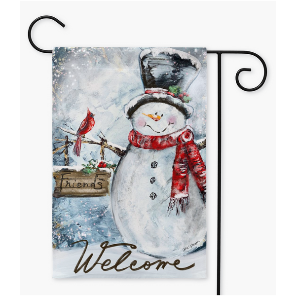 Welcome Flag, Winter Garden Flag, Customize your flag