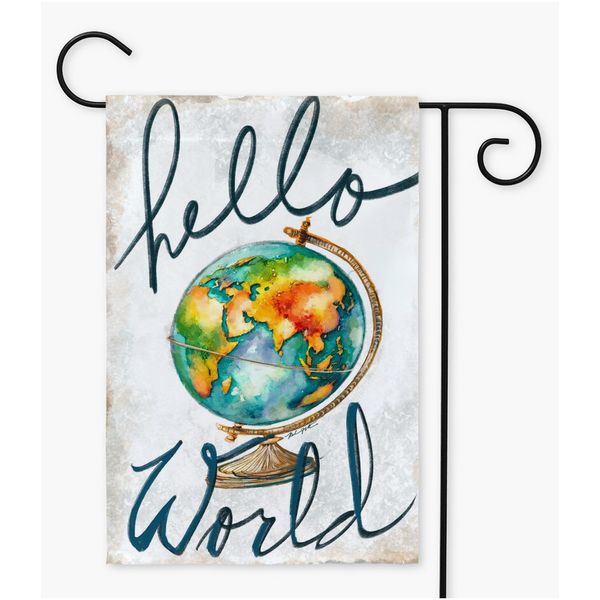 Hello World Flag by Rebeca Flott Arts, because the world deserve your greetings!
