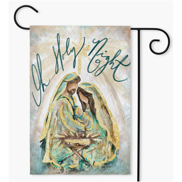 Nativity Flag with Gold, Garden Flag,Nativity Christmas Flag