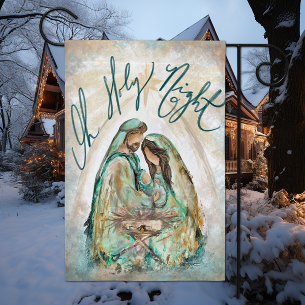 Nativity Flag with Gold, Garden Flag,Nativity Christmas Flag