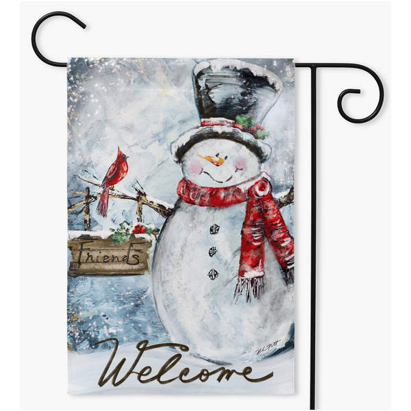 Welcome Flag, Winter Garden Flag, Customize your flag