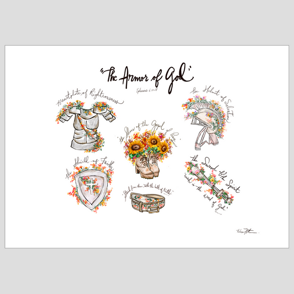 Faithful Armor of God Greeting Card – Spiritual Encouragement,