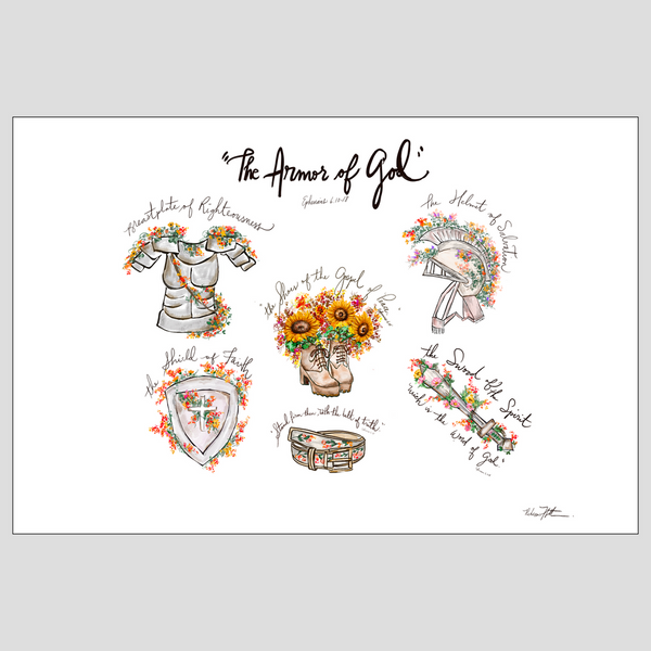 Faithful Armor of God Greeting Card – Spiritual Encouragement,