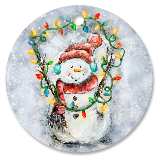 Personalized Christmas Snowman ornament