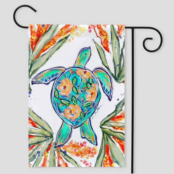 Turtle Colorful Yard Flag
