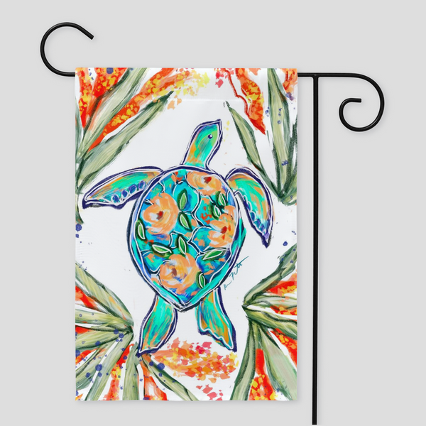 Turtle Colorful Yard Flag