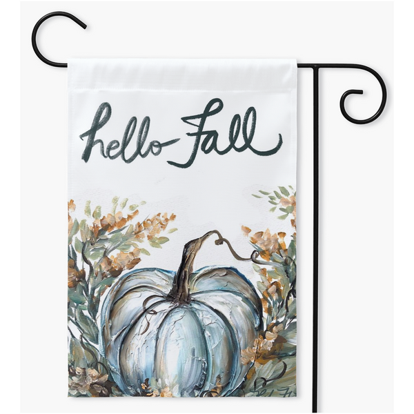 hello fall, Yard sign , Personalized garden flag
