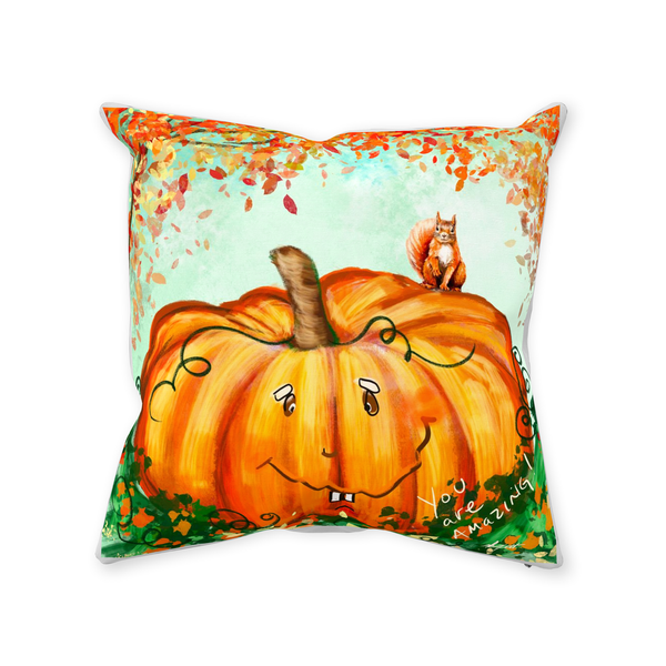 hello there ,pumpkin, kids pillow case