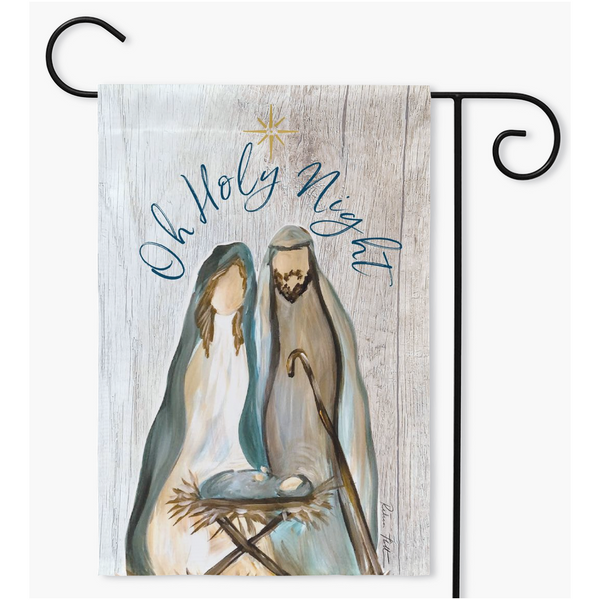 Oh Holy Night Garden Christmas Flag