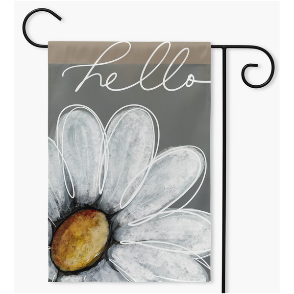 Hello Daisies,Pop of Color to Your Garden with Daisies on Black Flag