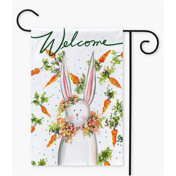 Welcome Easter Bunny,Yard flag Outdoor decor Garden flag