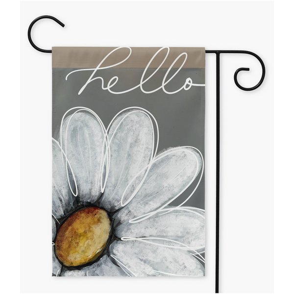 Hello Daisies,Pop of Color to Your Garden with Daisies on Black Flag