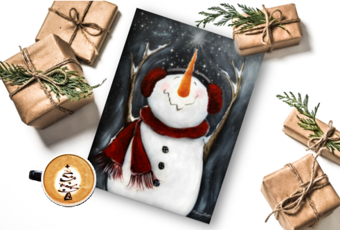 Snowman Print -Wish upon the Star