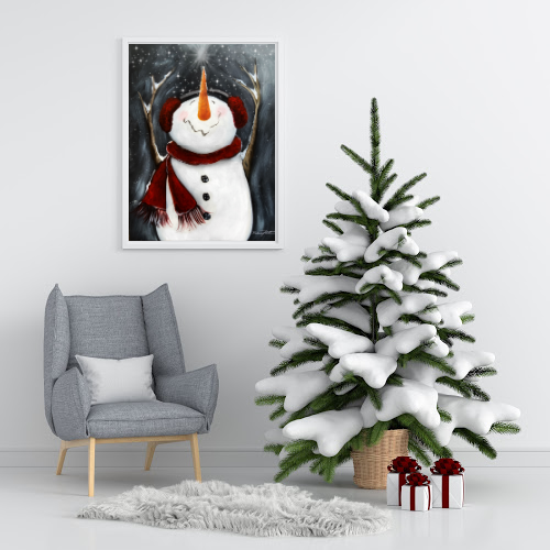 Snowman Print -Wish upon the Star