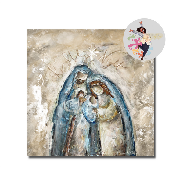 Nativity Canvas by Rebeca Flott Arts - Oh Holy Night