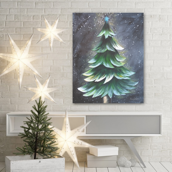 Rustic Christmas Tree by Rebeca Flott Arts