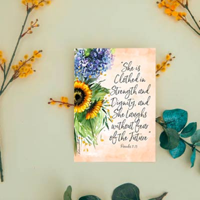 She is clothed in Strength - print