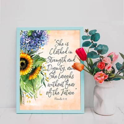 She is clothed in Strength - print