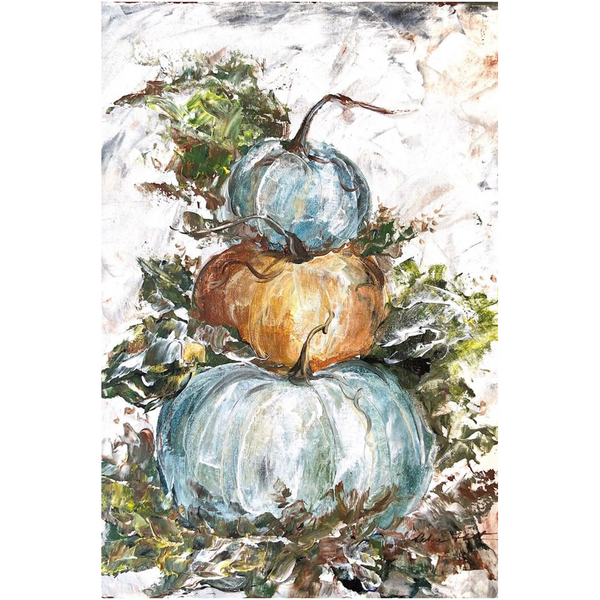 Trio Pumpkins, fall art, rustic decor, farmhouse, farmhouse decor, farmhouse art, rustic art, High Quality art print