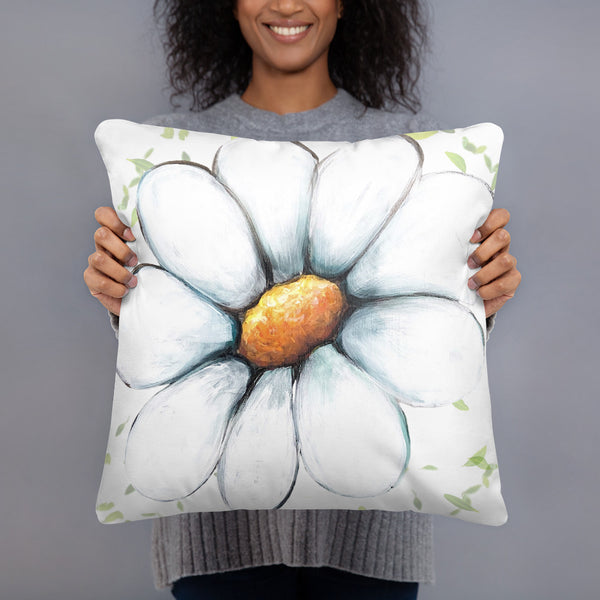 Daisy Pillow by Rebeca Flott Arts