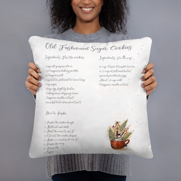 Sugar Cookies Christmas Pillow by Rebeca Flott Arts