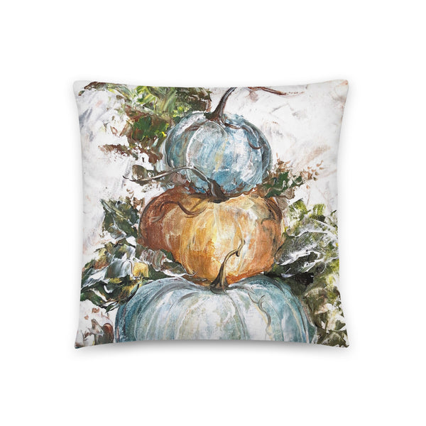 Pumpkin Art Pillow Decor, Pumpkin Decor, Fall Art, Fall Decor, Fall Painting, Pumpkin Painting, Artist Print Pillow,  Print