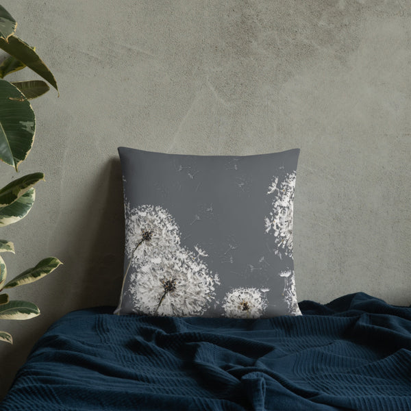 Dandelion pillow by Rebeca Flott Arts
