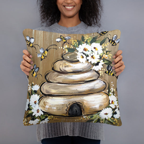 Rebeca Flott Bee Daisy Pillow