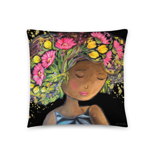 Worthy, Phenomenal woman, That’s me. Basic Pillow by Rebeca Flott Arts