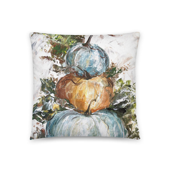 Pumpkin Art Pillow Decor, Pumpkin Decor, Fall Art, Fall Decor, Fall Painting, Pumpkin Painting, Artist Print Pillow,  Print