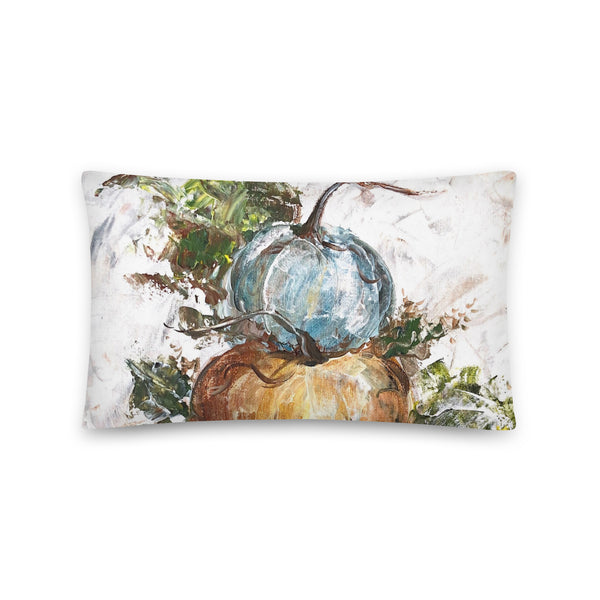 Pumpkin Art Pillow Decor, Pumpkin Decor, Fall Art, Fall Decor, Fall Painting, Pumpkin Painting, Artist Print Pillow,  Print