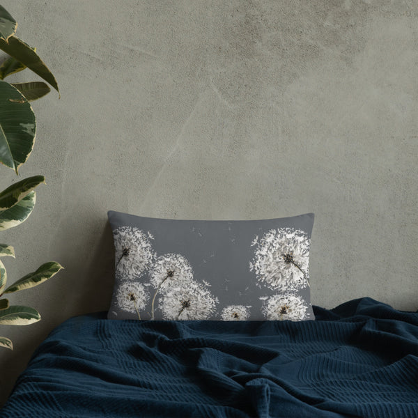 Dandelion pillow by Rebeca Flott Arts