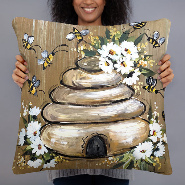 Rebeca Flott Bee Daisy Pillow