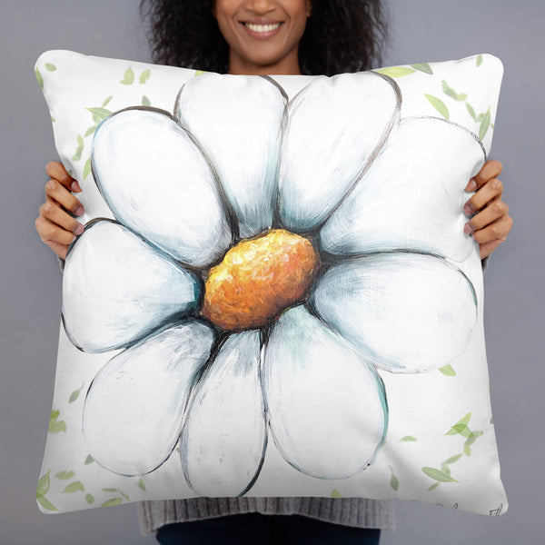 Daisy Pillow by Rebeca Flott Arts