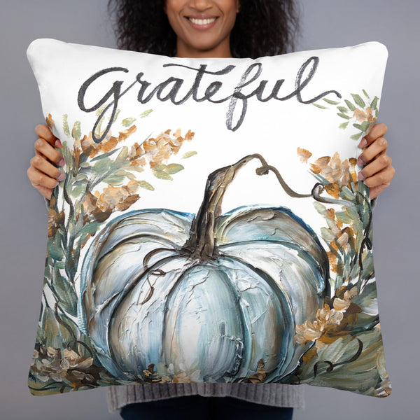 Grateful Rebeca Flott Arts Pillow