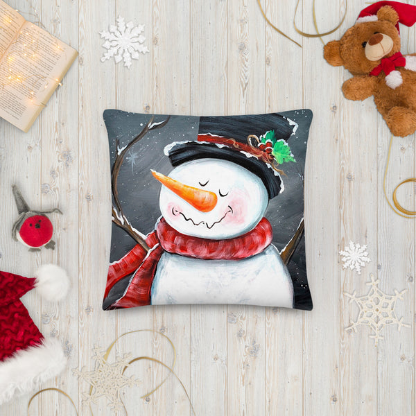 Snowman my friend Premium Pillow