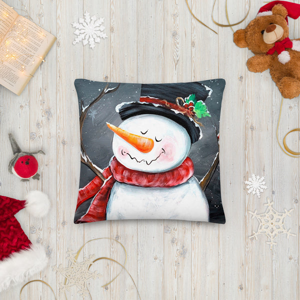 Snowman my friend Premium Pillow