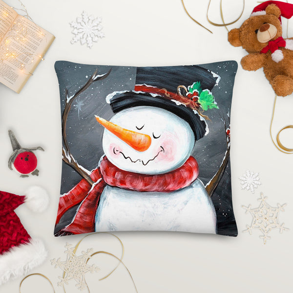 Snowman my friend Premium Pillow