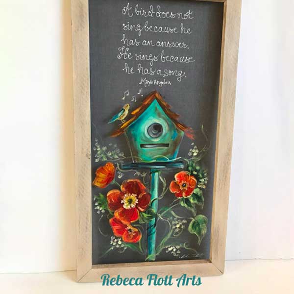 Bird house,spring time decor,wall art, porch decor