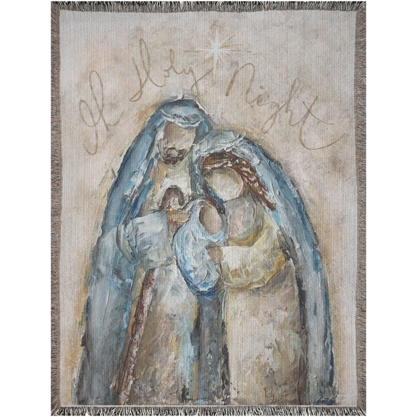 Nativity Woven Blankets by Rebeca Flott Arts