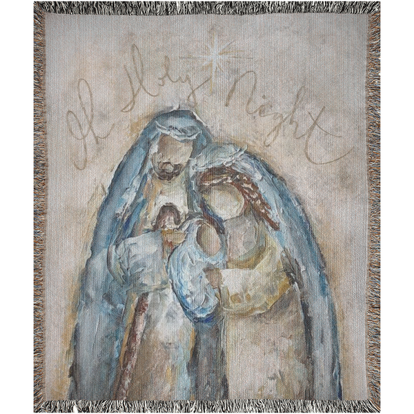 Nativity Woven Blankets by Rebeca Flott Arts