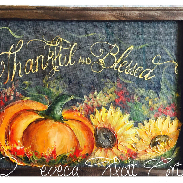 Fall pumpking painting decot