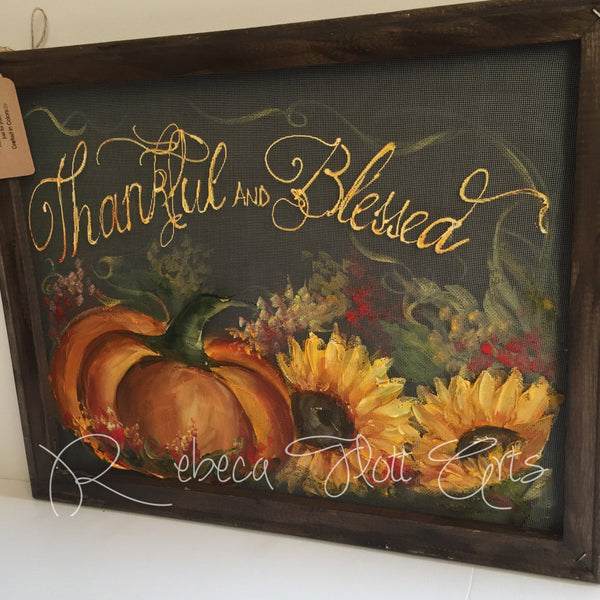 Fall pumpking painting decot
