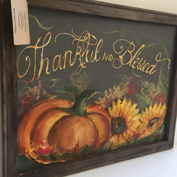 Fall pumpking painting decot