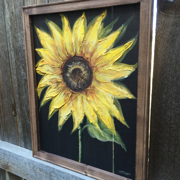 Sunflower,outdoor art,yellow sunflower,rustic art