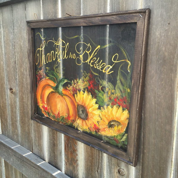Fall pumpking painting decot