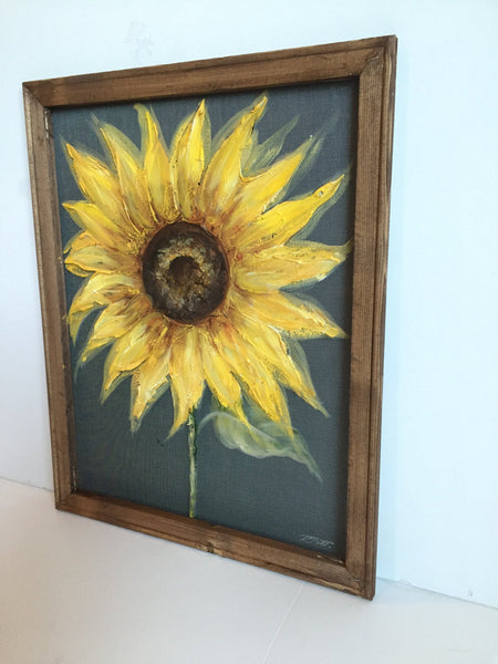 Sunflower,outdoor art,yellow sunflower,rustic art