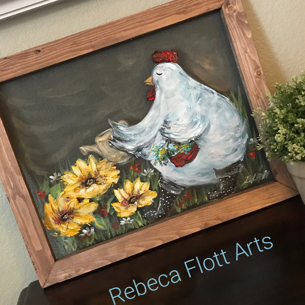 The gardener chicken, spring time