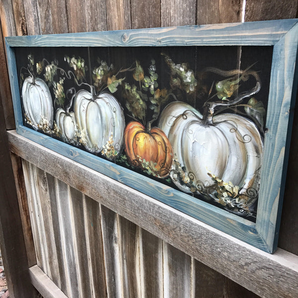 You are created to stand out, fall decor , pumpkins painting
